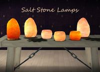 Salt Stone Lamps.  Not sure if cave people had these, but they look like nice sculptures to have in one's cave.