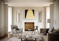 Fireplace Surround White Cast Stone by Artisan Kraft. Shop our link below for more cast stone fireplace surrounds.