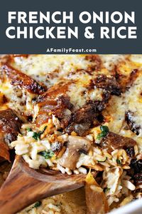 French Onion Chicken & Rice - A Family Feast