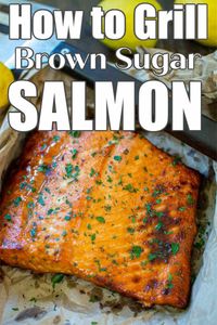 Learn how easy it is to make one of the best tasting grilled salmon recipes you've ever had! A simple brown sugar and lemon glaze seals in the moisture and makes this out-of-this-world delish! via @kitchen laughter