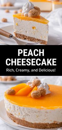 This decadent no bake peach cheesecake is an easy, hassle-free recipe. Enjoy the crumbly base, rich, creamy filling, and tart jelly top in every bite of this sweet-tart peach dessert.