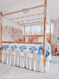 Canopy Bed in Master Bedroom, Vintage Aesthetic Bedroom