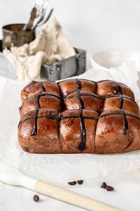 Double Chocolate Hot Cross Buns