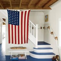 My perfect basement design, all American red white and blue! (Design by Michael Murphy, Photo by @petermurdockphotography)