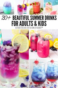 When you need an easy refreshing drink, try one of these sweet summer drinks and nonalcoholic mocktail recipes. They are pretty enough for parties too! #kenarry #ideasforthehome