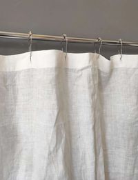 Waterproof Linen Shower Curtain – Simple Linen Bathroom Panel – 3HLinen Inc.