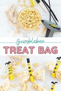 Create cute bumblebee treat bags for your kids. A fun and easy back-to-school craft!