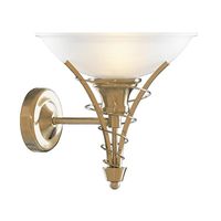 Searchlight Linea Antique Brass Finish And Opal Glass Wall Light by Searchlight Lighting. Discover our ranges of Tiffany Lamp,Art Deco and Traditional Lighting ,free delivery. - Tiffany Lighting Direct