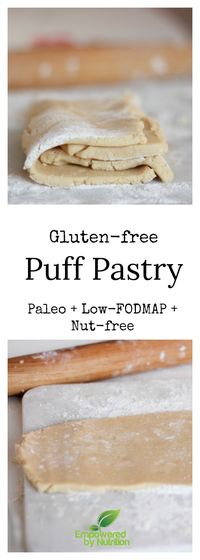 Flaky gluten-free. paleo, AIP and low-FODMAP puff pastry crust. Valentine's recipe included!