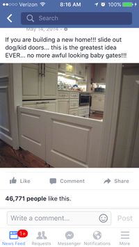 Pocket door baby/ dog gate!! No more plastic gates all around the house