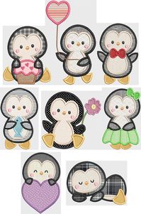 Cute Penguins Applique