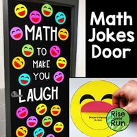 If you and your students love a good math pun, this door decoration is sure to bring a smile to your faces! It has lots of math riddles and everything you need to make a great looking display. It works great on a bulletin board too. Here's what is included: Letters to spell out "MATH TO MAKE YOU L...