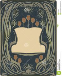 Art nouveau frame stock vector. Illustration of vector - 10210827