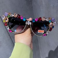 Colorful Rhinestone Retro Cat Eye Sunglasses. No need for a bulky case to take up tons of room in your bag, she folds up! Designer style for the Everyday Diva. Colorful Rhinestone Retro Cat Eye Sunglasses   Lenses Optical Attribute: UV400 Lenses Material: resin Gender: WOMEN Frame Material: Plastic   Processing Time: O