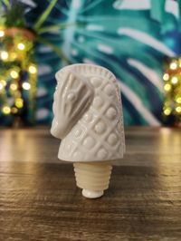 Horse Head Bottle Stopper, Jonathan Adler White Porcelain Horse Head Wine Bottle Stopper, Seahorse Bottle Stopper by PennyLaneTreasures on Etsy