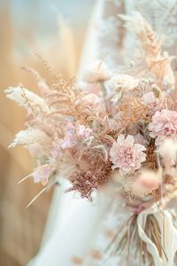 Explore 90+ beautiful dried flower wedding bouquets Get inspired for your big day with these stunning ideas. #WeddingBouquets #DriedFlowers #WeddingInspo Click to explore them