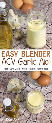 Easy Blender Apple Cider Vinegar Aioli | @OmNomAlly