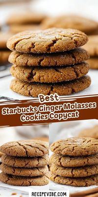 Who can resist the warm, spicy aroma of ginger molasses cookies during the holiday season? This copycat recipe brings Starbucks' festive treats right to your kitchen. Perfect for sharing at Christmas gatherings, be sure to save this delightful recipe for your holiday baking adventures!