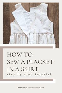 This step by step tutorial will teach you the best way to sew a placket, specifically known as a continuous bound placket. It’s almost invisible and is a breeze to sew with a little practice!