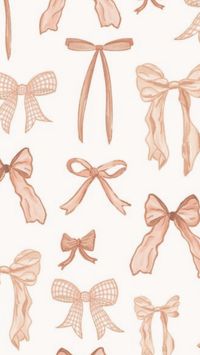 wallpaper, bows, phone background, oranje, brown, fall, autumn, aesthetic, cute, phone wallpaper, little bows, ribbons, vanilla girl, lock screen, desktop wallpaper, laptop, tablet