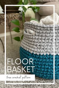 From boots to blankets, this Jumbo Floor Basket Free Crochet Pattern is ready to help you organize your home in style! This large basket is perfect for the beginner crocheter. All you need to know is how to single crochet! With some increasing and decreasing, this basket comes together quickly and easily. Pick your favorite color, grab your big hook and let's get to basket making! Get the floor basket free crochet pattern here.