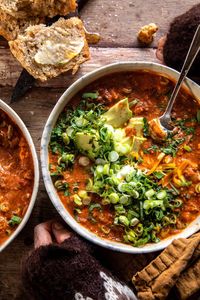 Crockpot Spicy Queso Beef Chili.