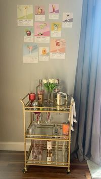 #barcart #college #apartment #dorm #aesthetic #inspo #cute #school #jmu #bar #cart