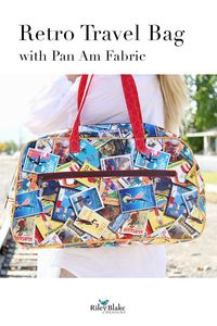 Take your travel styel to new heights with a fabulous DIY quilted tote bag with Pan Am fabrics! This project is made by Bayhill Studio with a pattern from Polkadot Chair. Check it out!