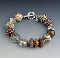 Race Point Terracotta Bracelet by Dianne Zack (Beaded Bracelet) | Artful Home