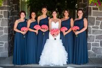 Navy blue and coral wedding :)