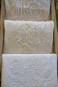 ❥ antique french linens