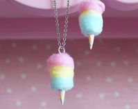 Gift for Her, Scented Cotton Candy Necklace, Food Jewelry, Food Necklace, Miniature Food, Fake Food - Etsy