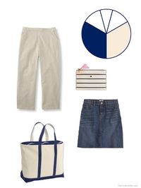 travel capsule wardrobe core pieces in khaki and denim