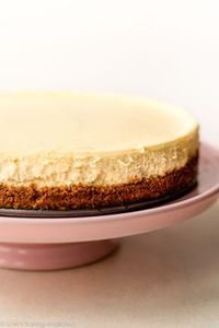 Look no further for a creamy classic cheesecake recipe! Paired with a buttery graham cracker crust, no one can deny its simple decadence. For the best results, bake in a water bath.