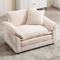 PRICES MAY VARY. High-Quality Materials✅ The surface is crafted from Chenille fabric, providing a smooth touch and easy cleaning. Filled with high resilience foam, it ensures prolonged comfort without deformation, ensuring a lasting comfortable experience for every family member. Oversized Dimensions✅ Accent chair measuring 43“(L)*29.5" (W)*34.6"(H) , this size offers spaciousness suitable for users of all body types. Whether for leisure relaxation, focused reading, or enjoying TV shows, it deli