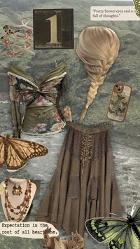 grunge cottagecore outfit inspo 🏵️ #outfit #cottagecore #grunge #grungefairycore #outfitcheck #fairy #brown #olive