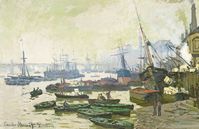 Boats in the Port of London, Claude Monet, 1871