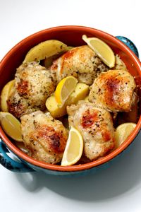 Slow Cooker Greek Chicken and Potatoes - 365 Days of Slow Cooking and Pressure Cooking