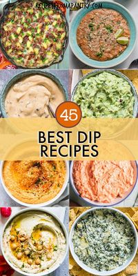 Need easy dips that are simple to whip up for guests when you host a parties? Then this list of best dips is exactly what you need. These party dips include Cold Dips, make ahead dips ,Sweet Dips, Savory Dips, Cheese Balls, Dessert Dips, crockpot dips etc. Perfect party appetizers for summer, Tailgate parties for Game Day, Super Bowl, Birthday Party, Pool Party, Potlucks, Thanksgiving, Christmas & New Years Day. Serve with veggies, tortilla chips, crackers. #dips #appetizers #snack #party