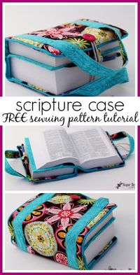 Fabric scripture case sewing pattern tutorial idea