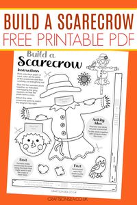 Build a Scarecrow Printable Cut and Paste Craft