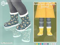 The Sims Resource - Rubber boots with pattern Toddler