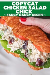 This chicken salad is filled with grapes, apples, pecans, and shredded chicken! It's identical to the Fancy Nancy Chicken Salad from Chicken Salad Chick!