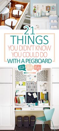 21 Things You Didn’t Know You Could Do With A Pegboard| Pegboard, Pegboard Organization Tips and Tricks, How to Organize With Pegboards, Things to Do With Pegboards, Home Organization, Home Organization Hacks, DIY Home, DIY Home Organization