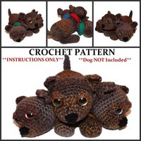 Puppy CROCHET PATTERN Cerberus  Tuffy Triple the Watchdog