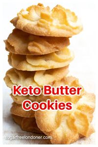 It's so easy to make these keto butter cookies! They are crisp on the outside and deliciously soft and buttery in the centre. My gluten free keto spritz cookies require only 6 ingredients and are ready in less than 25 minutes.