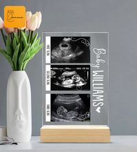 Personalized Baby Ultrasound Plaque, Custom Ultrasound Photo Acrylic Plaque, Custom Pregnancy Announcement Ultrasound Photo Acrylic Gift  Introducing our collection of personalized acrylic frames with a wooden stand, the perfect way to showcase your cherished memories and surprise your Best Aunt with a heartfelt gift. Choose from a variety of options, including the Personalized Photo Acrylic Best Aunt Frame,  Family Photo Acrylic Best Aunt Frame, and Aunt and Kid Photo  Crafted with high-quality