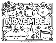 November Coloring Pages - Cute Coloring Pages For Kids