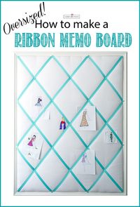 How to Make a DIY Ribbon Bulletin Board - Easy tutorial with step by step instructions and pictures. This one is oversized but use the same steps for smaller