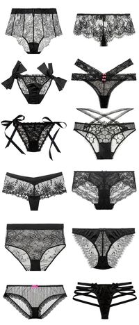 Black knickers are the best knickers. All photos via @journelle. Put together by The Lingerie Addict.